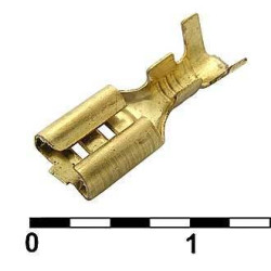 DJ622-D6.3A, Клемма ножевая неизолированная