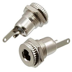 3-228, DC 5.5x2.5mm, Гнездо на корпус 5.5x2.5 мм (металл)