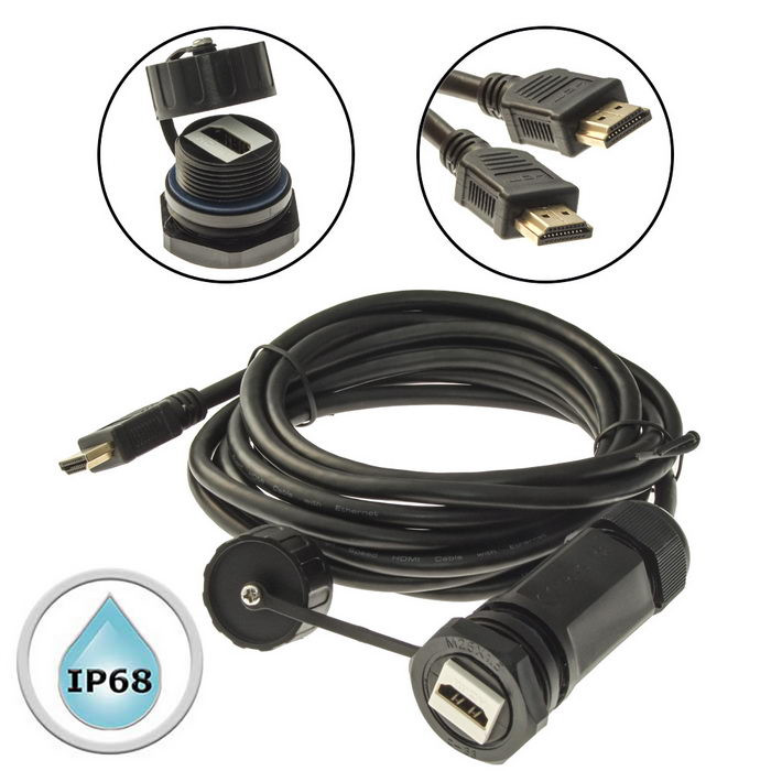 M25HDMIZ1-2.0G-2M, Разъем герметичный - изображение 1