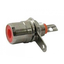 RP-1 red, Разъем RCA-тюльпан, гнездо на блок, крепление гайка