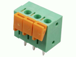 DG142V-03 (142V-03P), Клеммник 3-контактный нажимной, 5.08мм