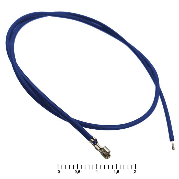 HB 2,00 mm AWG26 0,3m blue, Разъем - изображение 1