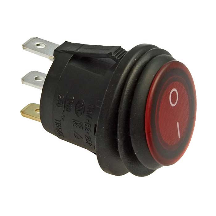 SB040-12V RED IP65 on-off ф20.2mm, Переключатель - изображение 1
