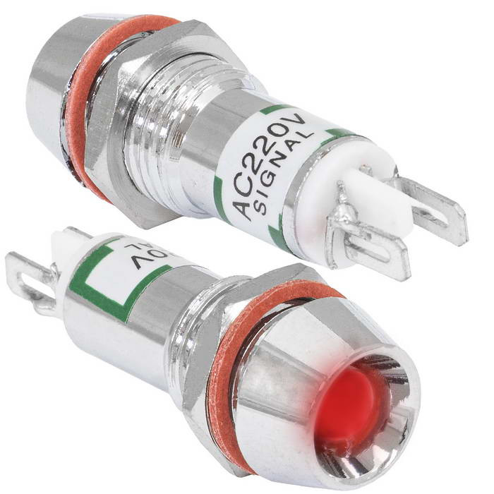 L-616-R 220v (10mm), Светодиод в корусе - изображение 1