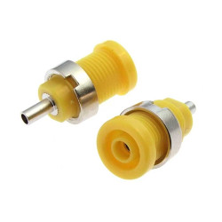 Z014 4mm panel jack YELLOW, Клемма