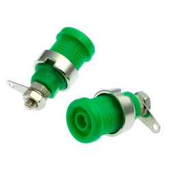 Z016 4mm panel jack GREEN, Клемма
