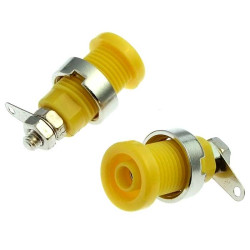 Z016 4mm panel jack YELLOW, Клемма