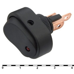 ASW-20D-3 черный, Переключатель ON-OFF 3 контакта (20A 12DC)