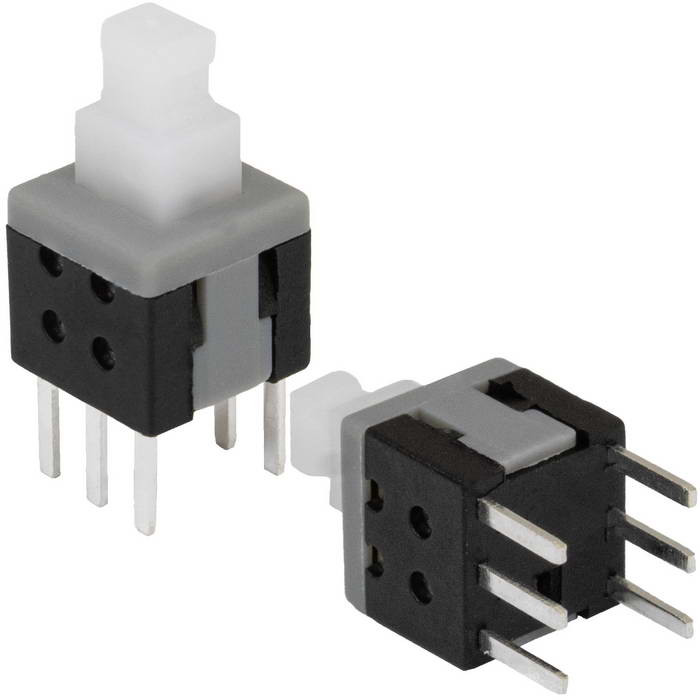 PB22E06 с фиксацией 6x6x10 mm, Кнопка миниатюрная - изображение 1