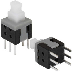 PB22E06 с фиксацией 6x6x10 mm, Кнопка миниатюрная