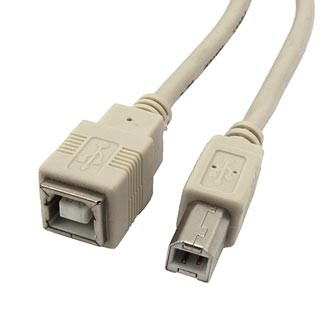 USB-B M USB-B F 1.8m, компьютерный кабель, удлинитель USB-B 1.8 метра - изображение 1