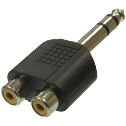 7-0176 / 6.35 stereo-2RCA JACK, Разъем переходной