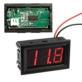 Встраиваемый вольтметр DC 3.2-30V, 0.56" - изображение 1
