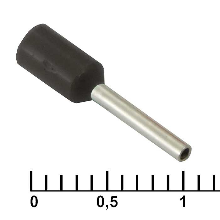 DN00508 black (1x8mm), Кабельный наконечник - изображение 1