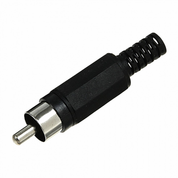 7-0206 / RP-405 black, разъём RCA на кабель чёрный - изображение 1