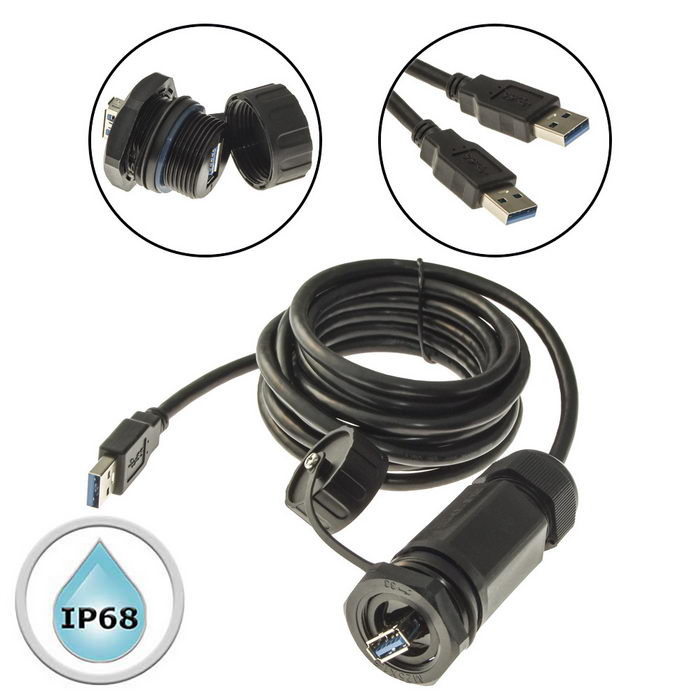 M25USBZ1-3.0G-1M, Разъем герметичный - изображение 1