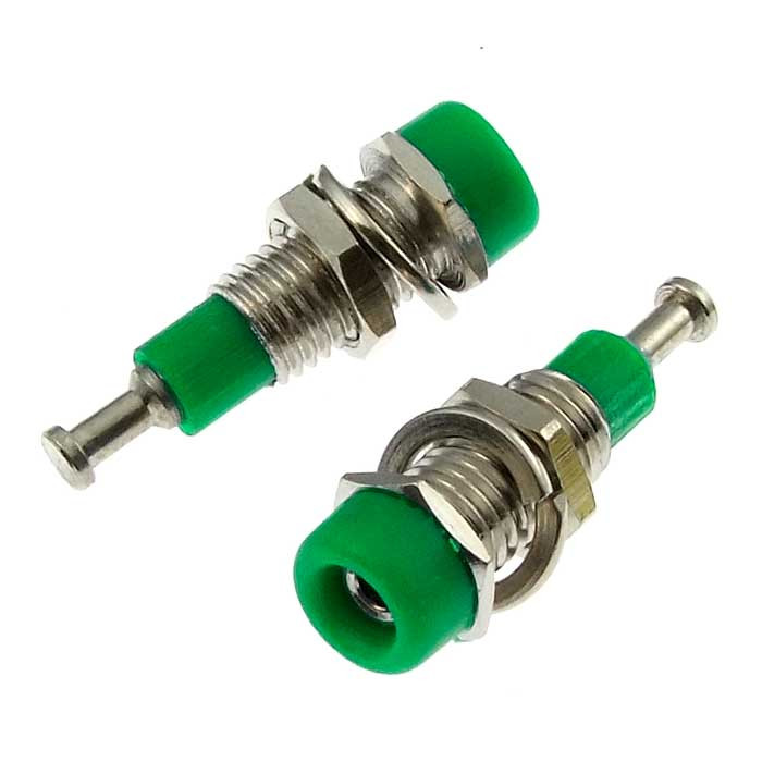 Z008 2mm panel jack GREEN, Клемма - изображение 1