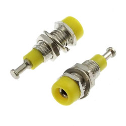 Z008 2mm panel jack YELLOW, Клемма