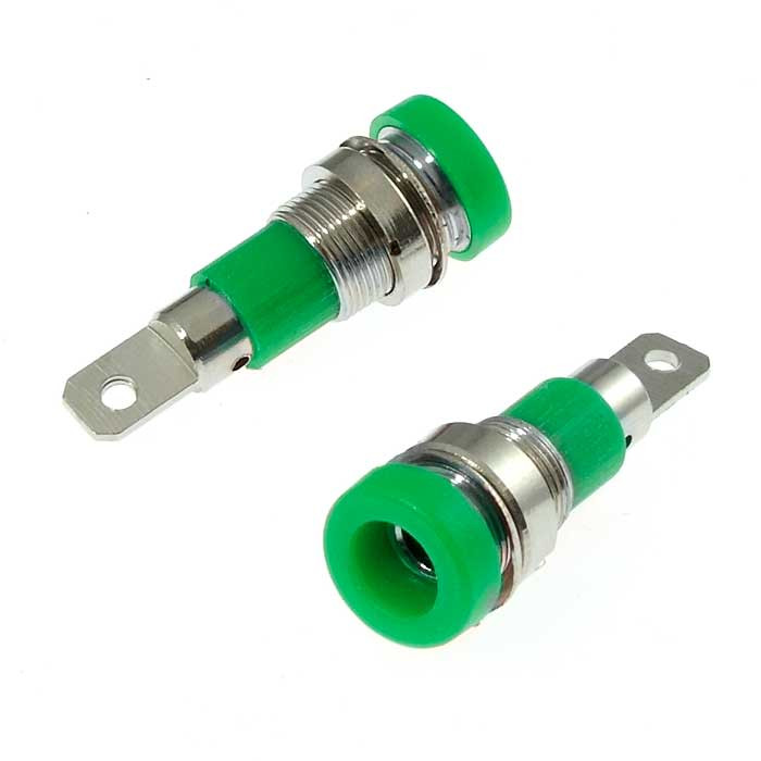 Z009 4mm panel jack GREEN, Клемма - изображение 1