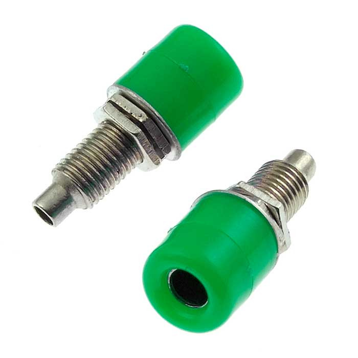 Z011 4mm panel jack GREEN, Клемма - изображение 1