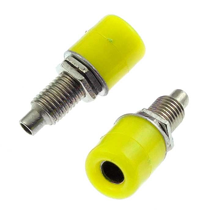 Z011 4mm panel jack YELLOW, Клемма - изображение 1