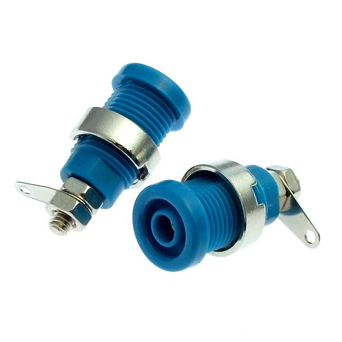 Z016 4mm panel jack BLUE, Клемма - изображение 1