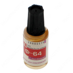 Флюс Ф-64 (для пайки алюминия), флакон с кистью, 20 мл