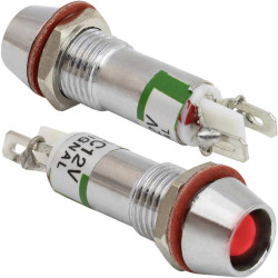 L-615-R 12v (8mm), Светодиод в корусе