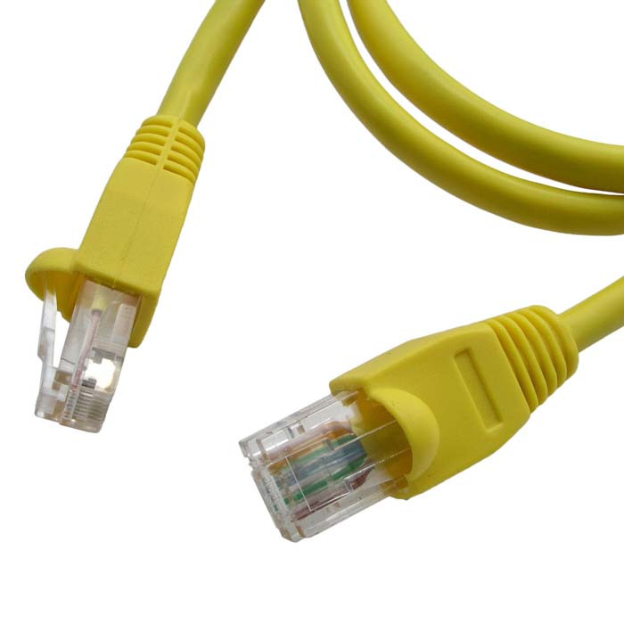 Патчкорд RJ45 1m желтый, Компьютерный шнур - изображение 1