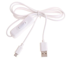 Кабель USB - microUSB, 1.5 метра, с выключателем