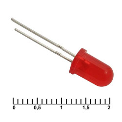 5 mm red 30 mCd 20, Светодиод