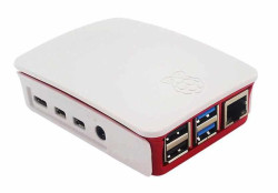 Красно-белый корпус для Raspberry Pi 4B, пластик