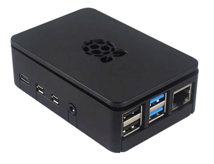 Черный корпус для Raspberry Pi 4B, пластик - изображение 1