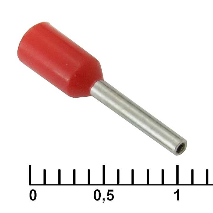 DN00508 red (1x8mm), Кабельный наконечник - изображение 1
