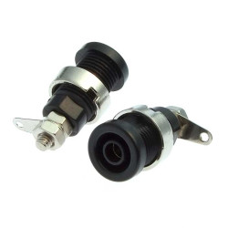 Z016 4mm panel jack BLACK, Клемма