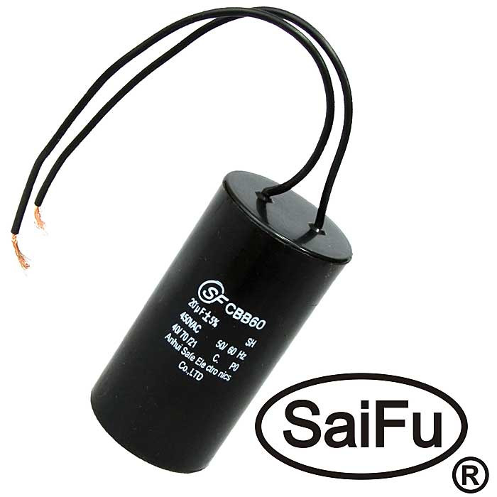 CBB60 20uF 450V WIRE (SAIFU), Конденсатор - изображение 1