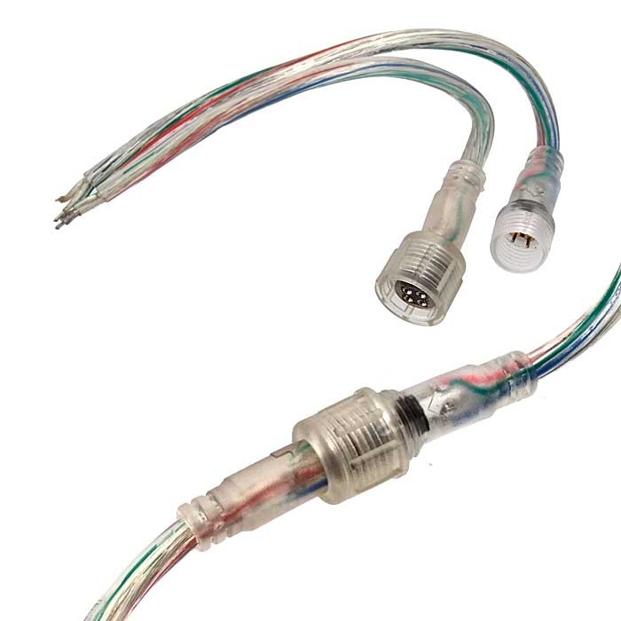 F/M 22AWG*4pins L170mm IP65, Разъем герметичный - изображение 1