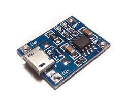 Модуль зарядки литиевых (Li-ion) аккумуляторов на TP4056 без защиты (micro USB)