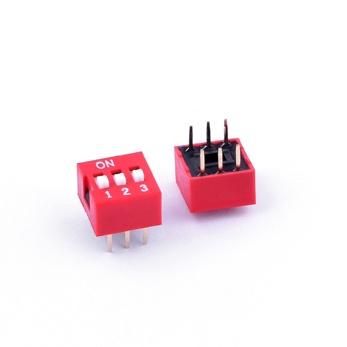 SWD1-3 (DS-03), DIP переключатель 3pin красный - изображение 1