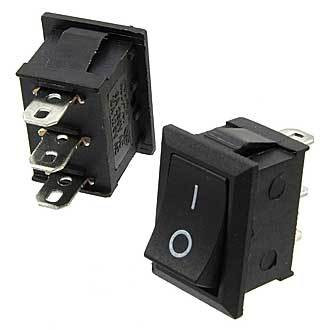 MRS-102(A) on-on, Переключатель ON-ON 3 контакта (6A 250VAC) - изображение 1