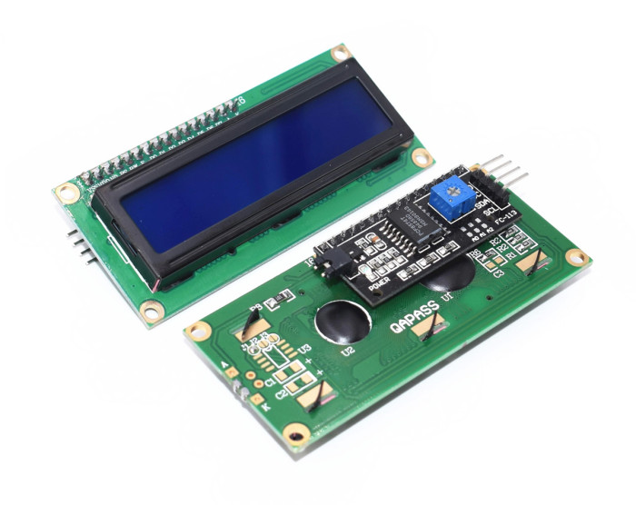 LCD1602, Индикатор символьный 16х2 на основе HD44780 + I2C адаптер - изображение 1