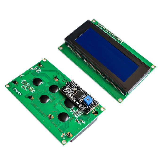 LCD2004, Индикатор символьный 20х4 на основе HD44780 + I2C адаптер - изображение 1