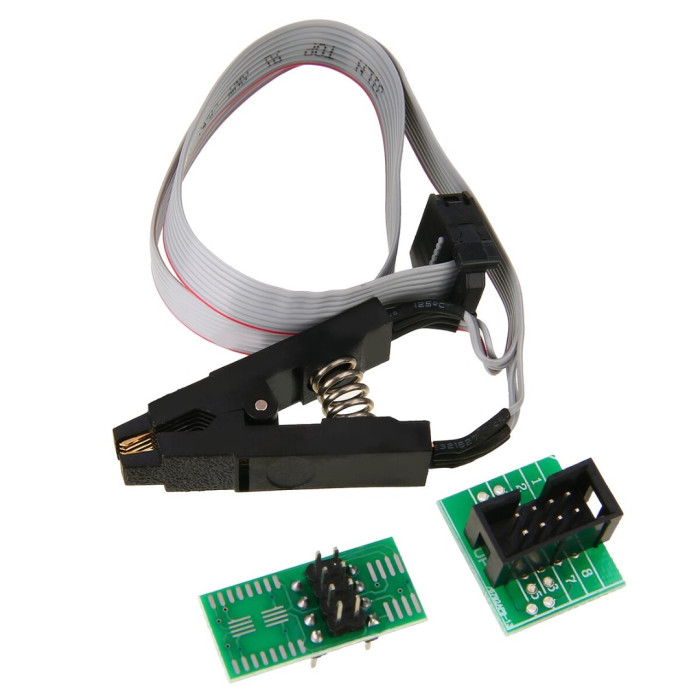 Зажим-переходник (прищепка) SOIC-8 на DIP-8 для программатора CH341A - изображение 1