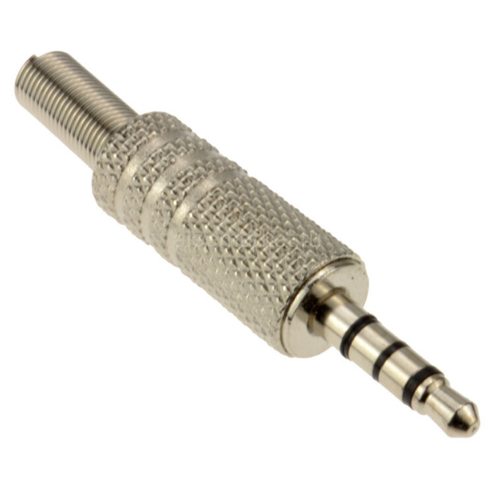 SZC-0145, Разъем Mini-Jack 3.5 мм стерео металл с микрофоном (4 pin) - изображение 1
