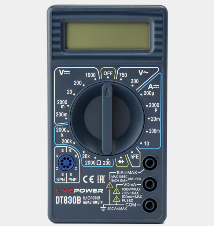 DT830B, Мультиметр цифровой универсальный - изображение 1