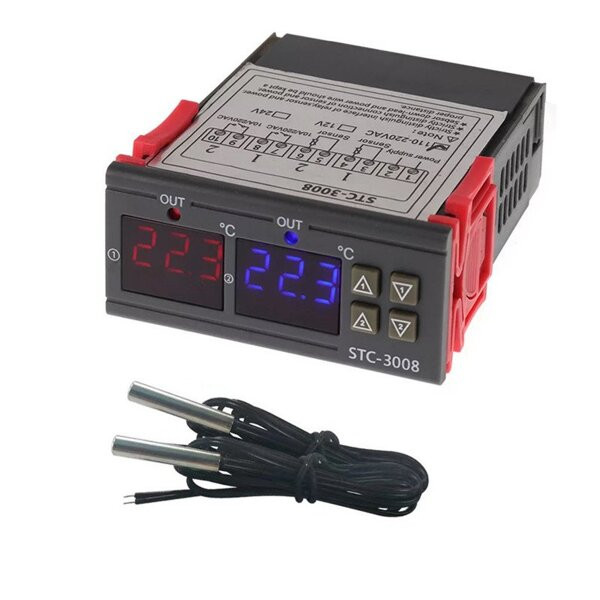 STC-3008, Терморегулятор цифровой двухканальный 220В - изображение 1