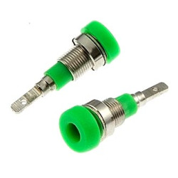 Z007 2mm panel jack GREEN, гнездо Banana на панель зеленое
