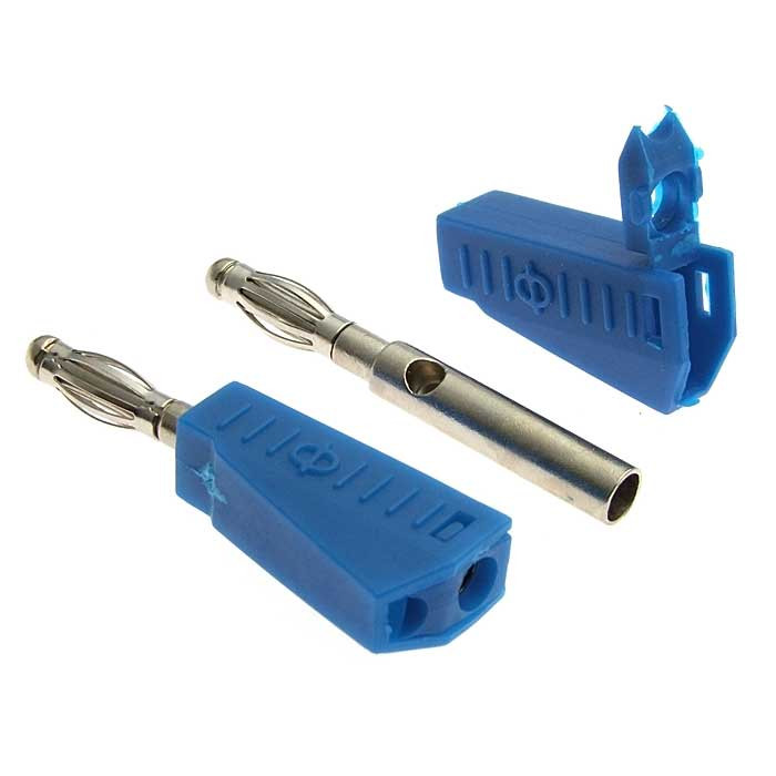 Z040 4mm Stackable Plug BLUE, Клемма - изображение 1