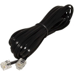 RJ-11 (6P-4C) 5m. black, Кабель телефонный