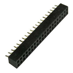 PBD2-40 (PBD 2x20), Розетка штыревая 2мм, 2x20 прямая